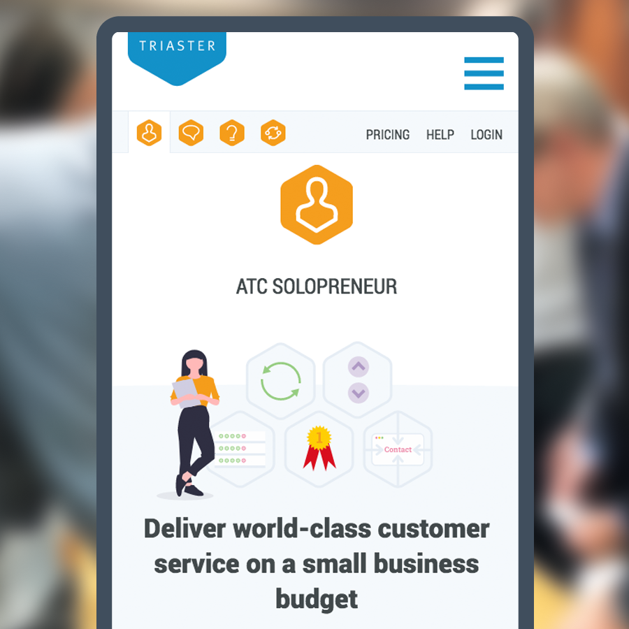 bespoke websites designed in HubSpot - Triaster's whitepapers page on mobile